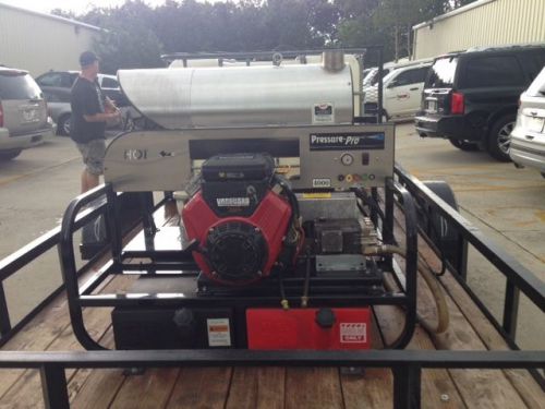 Pressure pro 4000 psi (gas-hot water) super skid pressure washer trailer &amp; tote for sale