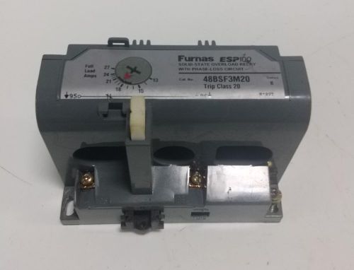 FURNAS 3PH 600 VAC 13-27A SOLID STATE OVERLOAD RELAY 48BSF3M20 SER. B