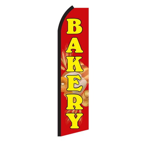 Bakery business sign swooper flag 15 ft tall feather banner for sale