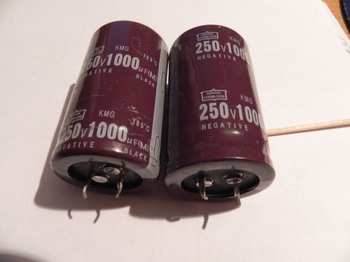 2pcs,Electrolytic Capacitors 1000uF 250V +105°C Snap In
