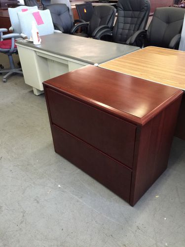 2 DRAWER LATERAL SIZE FILE by STEELCASE OFFICE FURN in CHERRY WOOD