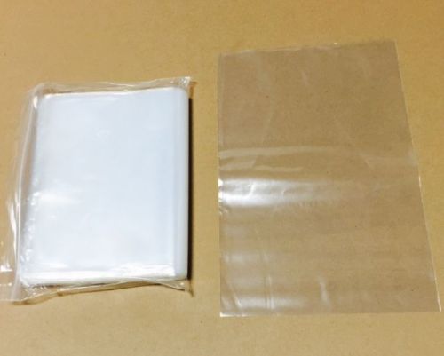 1000 8x12 2Mil Clear Poly Lay Flat Bags Plastic Baggies Open Top Shirt Covers