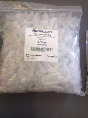 Fisherbrand Free-Standing 2.0ml Microcentrifuge 02-682-558 Tubes with Screw Caps