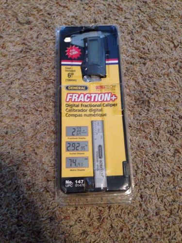 GENERAL 147 Fractional Digital Caliper,0 to 6 Inch -  New / Factory Sealed