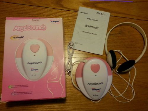 Angel Sounds fetal Doppler GREAT! Heartbeat baby pink headphones record Hear