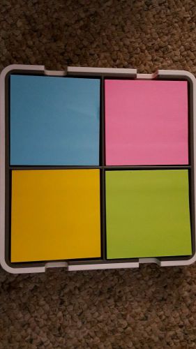Plastic post it note tray.. work with the Evernote ap