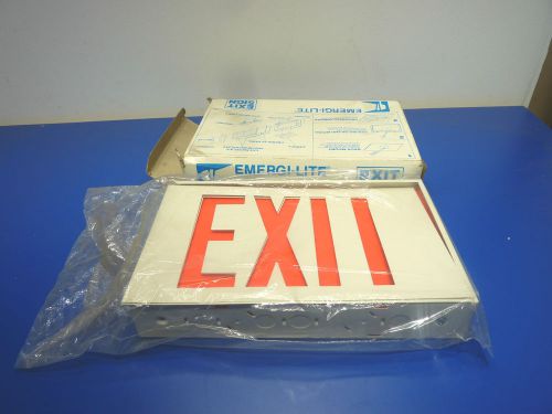 Emergi-Lite LWX14R,LED Exit Sign,One or Two Sided,120/277volt,White,NEW