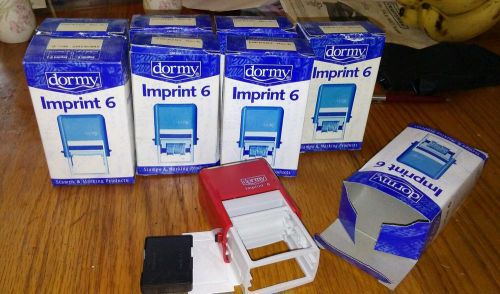 LOT Dormy imprint 6 self inking rubber stamp NOS