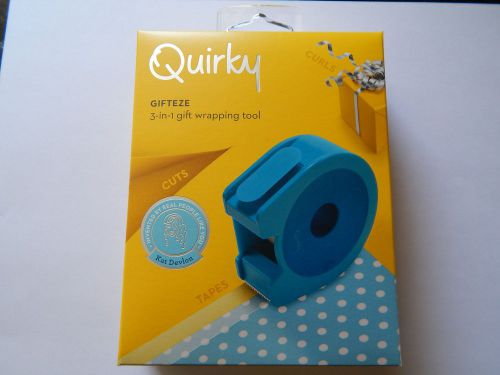 Quirky Tape Gifteze 3 in 1 Gift Wrapping Tool Cuts Tapes Curls