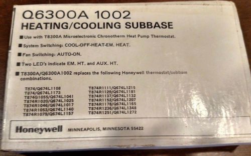 Honeywell Q6300A 1002 Heating Cooling Subbase