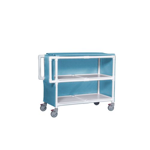 Jumbo linen cart - two shelves mesh suncast blue                       1 ea for sale