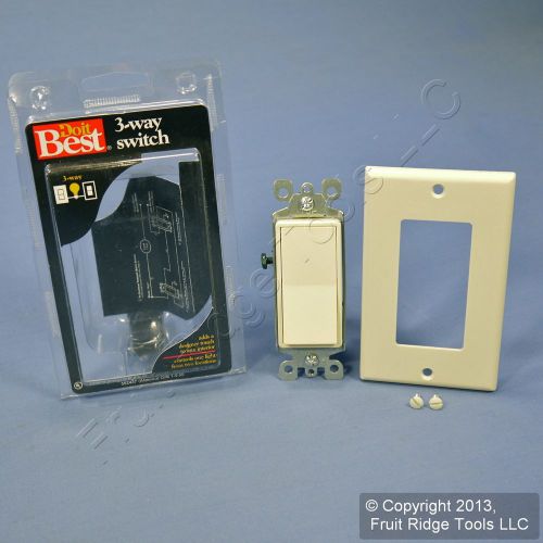 New do it best almond decora 3-way rocker wall light switch control on/off 15a for sale