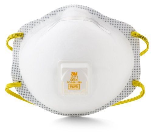 3M Particulate Respirator 8211, N95 (Pack of 10)