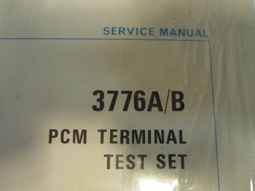 HP 3776A/B PCM Terminal Test Set Service Manual Great Condition