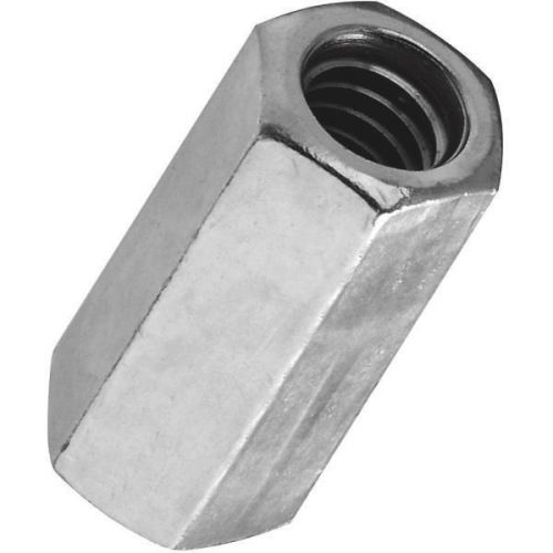 40 Pk Steel Zinc Plated 1/4&#034; 20 TPI Hexagonal Threaded Rod Coupler Nut N182667