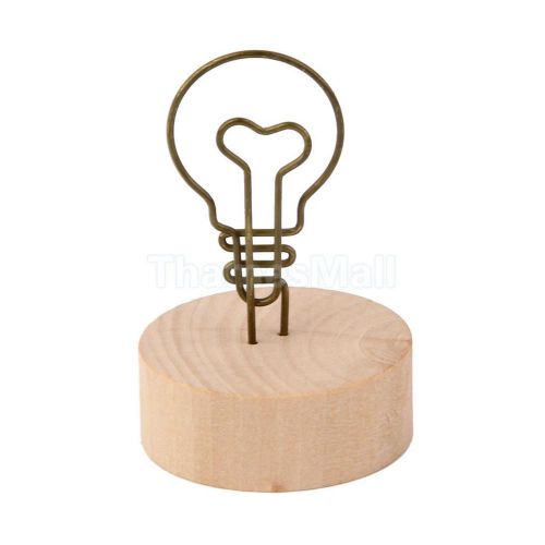 Bulb Shape Clip Place Card Photo Name Memo Note Recipe Holder Table Display