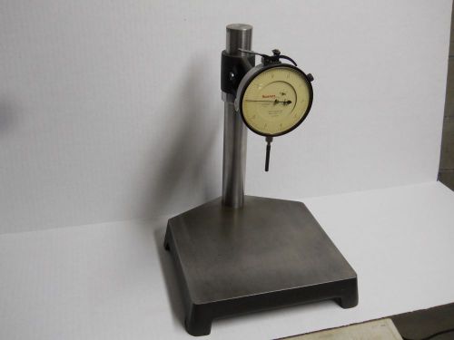 Starrett #653j dial comparator cast iron base w/656-611 dial indicator   used for sale