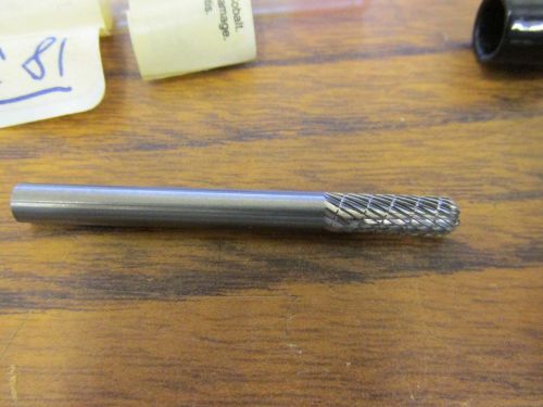 Carbide burr (sc-81) cylindrical ball nose - double cut - 3/16 x 3/16 x 5/8 x 2 for sale
