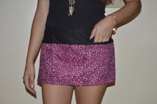 Hot pink cheetah 3 pocket server waitress bar bistro waist apron hidden zipper for sale