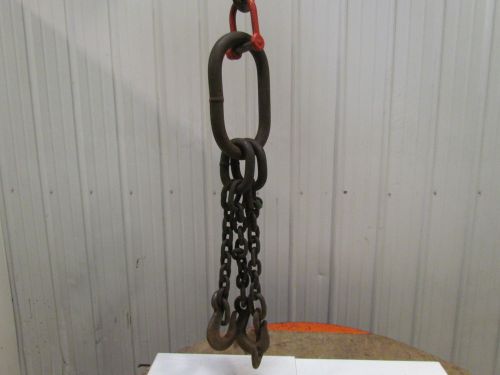 Tos 1/2&#034;x3&#039; 2&#034; 3-leg chain sling master link sling hooks grade 80 wll 31200lb for sale