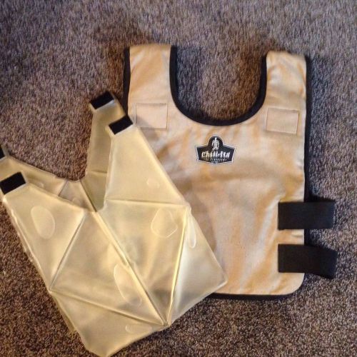 Ergodyne chill its 6100 cooling vest s/m with cooling packs for sale