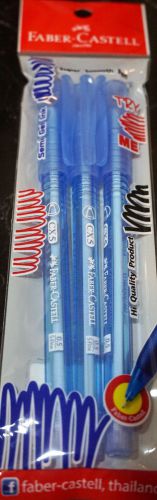 3 Pen Faber-Castell CX5 Extra Smooth Pen Blue Roller Point 0.5mm Semi Gel Ink