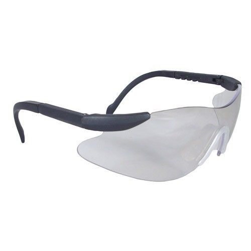 Safety glasses 1 pair radians strike force ii black frame clear lens ste8600-c for sale