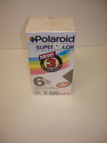 Polaroid PRO-VHS T-120/6-Hour VHS Videotape Cassette PRT120P0003, 3-Pack