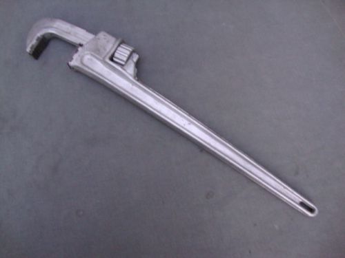 Schick 24&#034; aluminum pipe wrench alcoa monkey tool usa steel teeth light weight for sale