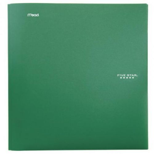 Five Star Stay-Put Pocket Folder, 11.62 x 9.31 x .25 Inches, Green (72111)