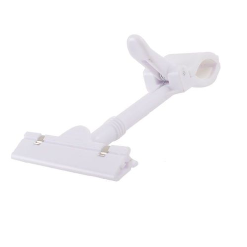 White plastic 360 degree rotating pole double clamps pop thumb clip ad for sale