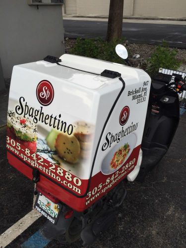 High quality fiberglass food delivery box/trunk - for scooters and motorcycles for sale