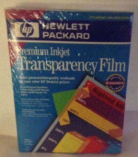 HP Premium Inkjet Transparency Film 50-Sheets C3834A NEW FACTORY SEALED