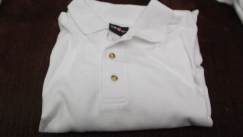 Dye Sublimation Hanes Softlink White Short Sleeve golf shirt SMALL