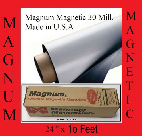 24&#034; width x 10Ft ROLL 30 Mil.Blank Magnetic Sign Sheet Cars Magnum