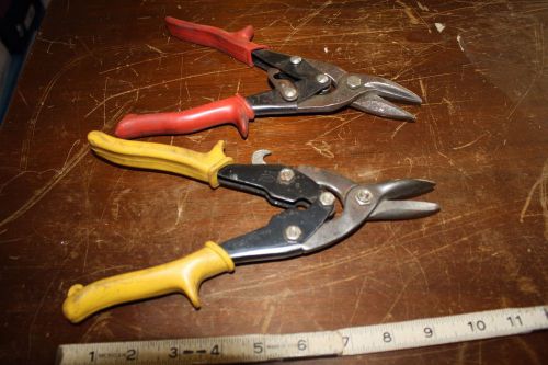 PAIR vintage USA Snips with Ergonomic Grips / Malco Tools &amp; Wiss M1R
