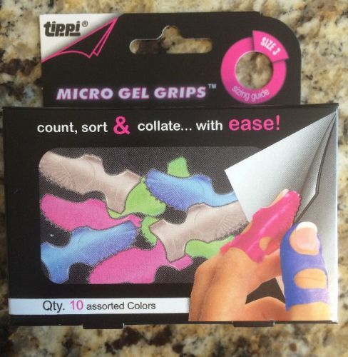 Lee Tippi Micro-Gel Fingertip Grips Size 3 X-Small Assorted 10/Pack 61030