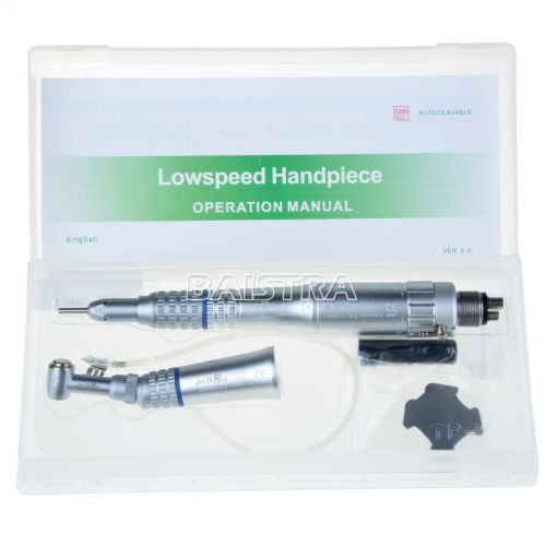CA NSK Style Dental Low Speed Handpiece Kit Contra Straight &amp; 4H Motor Push Type