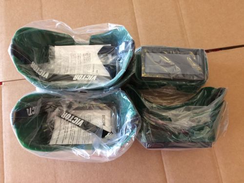 Lot of (10) victor shade 5 welding goggles, 2&#034;x4&#034; fixed lens, soft sided goggles for sale