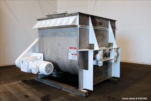 Used- american process systems twin shaft fluidizing paddle blender mixer, type for sale
