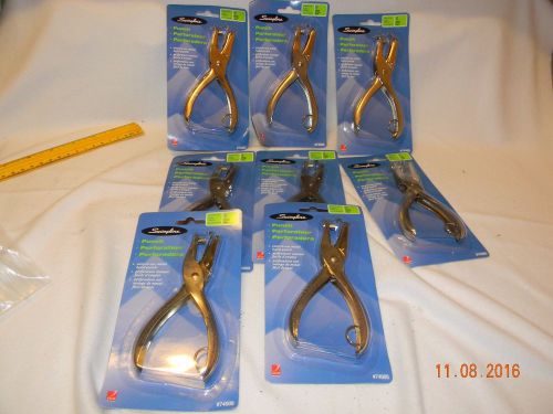 Lot Of 8 Single hole 1/4&#034; Hole Paper Punch for Home School &amp; Office