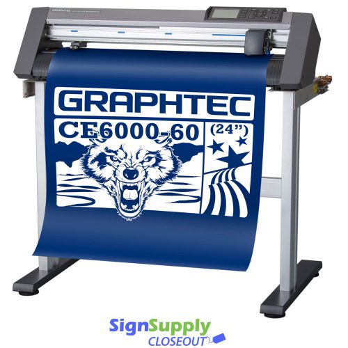 24&#034; Graphtec CE6000-60 Vinyl Cutter Plotter w/ Stand Making Signs