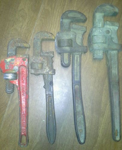 FOUR Assorted Pipe Wrenches