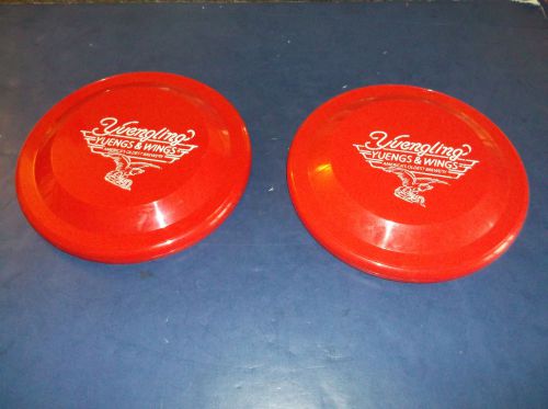 2 YUENGLING BEER FRISBEES YUENGS &amp; WINGS THROWING DISKS Restaurant TRAYS PLATES