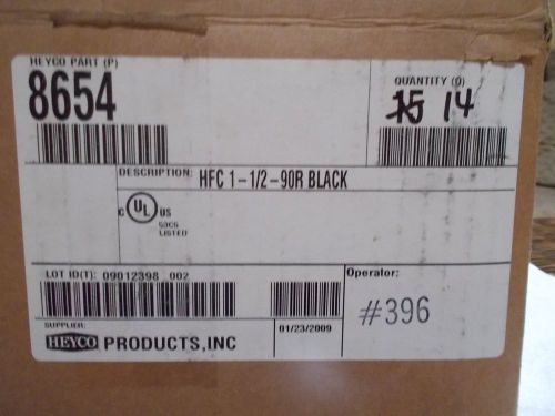Heyco #8654, heyco flex liquid tight conduit fitting, 1.5&#034;, 90 degree, box of 14 for sale