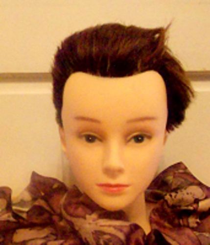 Bridget mannequin head brunette short hair set &amp; style wigs display hats wigs ec for sale