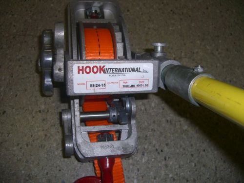 Lineman&#039;s strap hoist  hook eh24-15 2000/4000 lb &amp; handle for sale