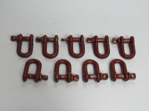 New lot of 9 no name shackle hook clevis ring 2ec wll3/4t 5/16 for sale