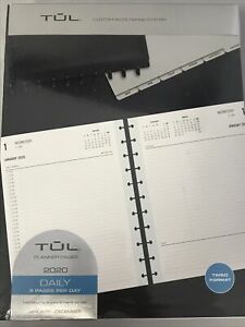 TUL 2020 Daily Planner Refill Pages Jan. - Dec. 2435474 (Green) 8.5&#034; x 11&#034;