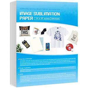 Sublimation Paper 100 Sheets 11 x 17 inches for Inkjet Printer with Sublimation